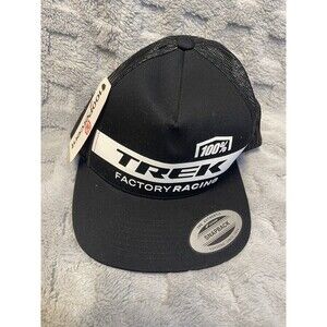 NWT Trek Bicycle Factory Racing 100%  100 Percent Trucker Snapback Black